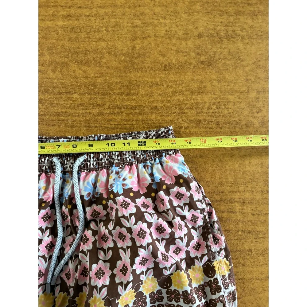 Vilebrequin Moorea‎ Floral Swim Trunks XL Brown Pink Blue Mens Shorts